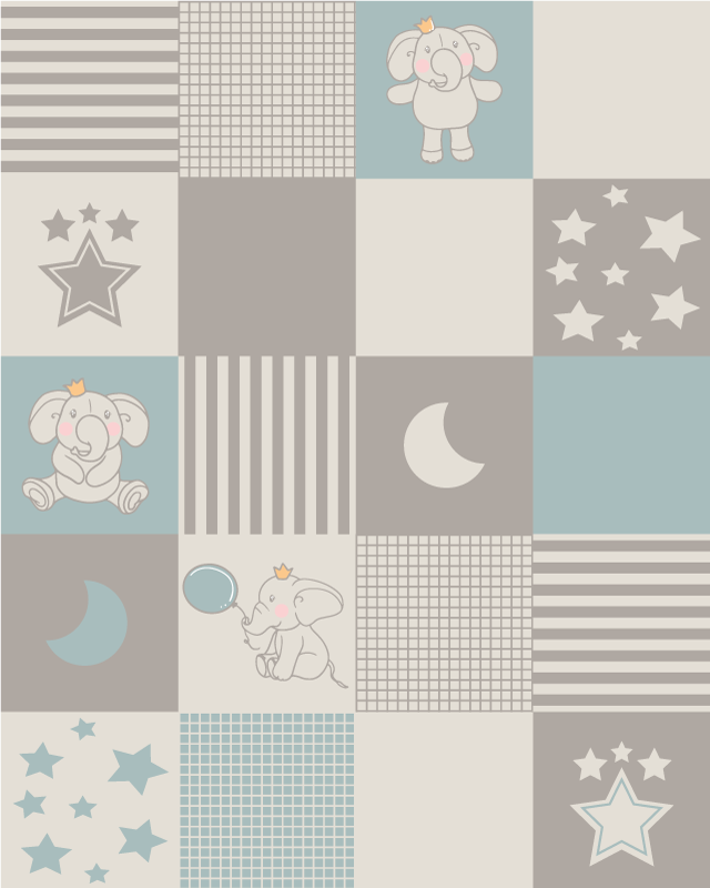 Tapis vinyle chambre bébé pépinière patchwork - TenStickers
