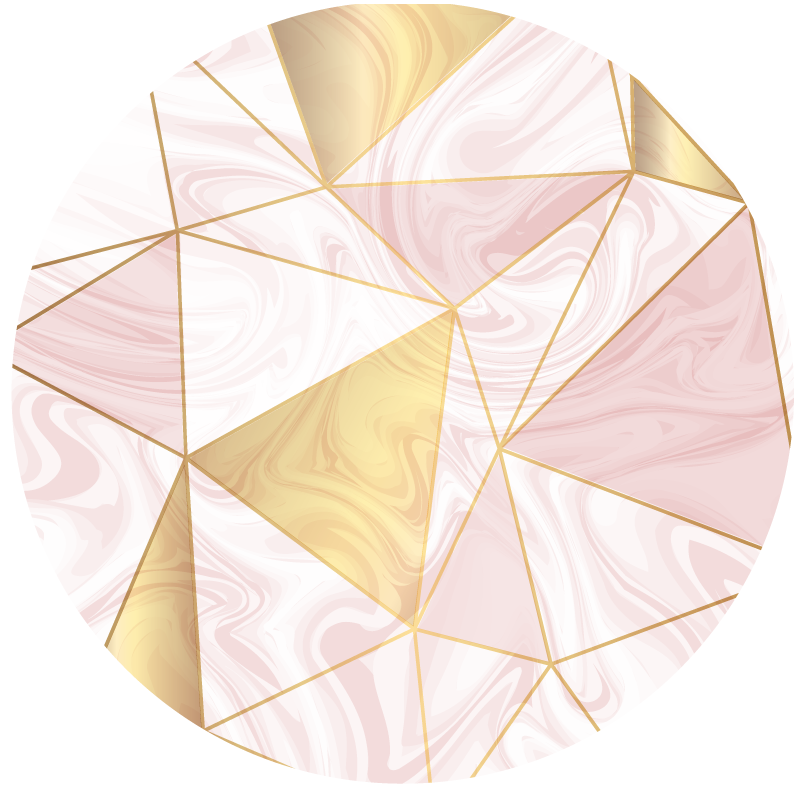 Tapis vinyle géométrique composition marbrée - TenStickers