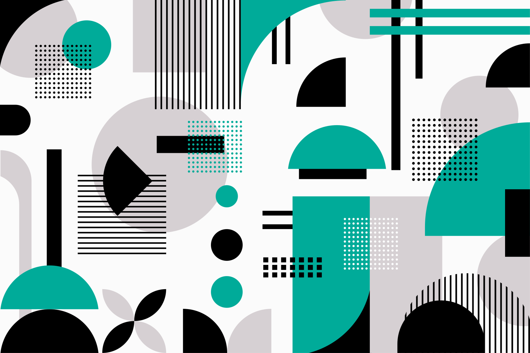 Tapis vinyle moderne formes géométriques turquoises - TenStickers