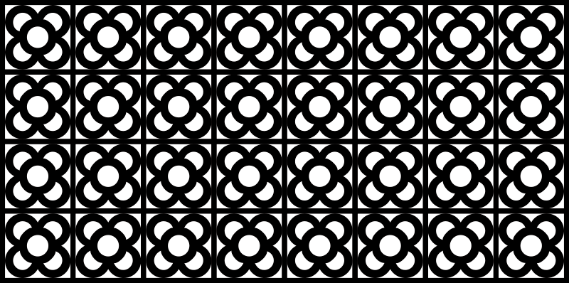 Tapis vinyle géométrique motifs circulaires - TenStickers