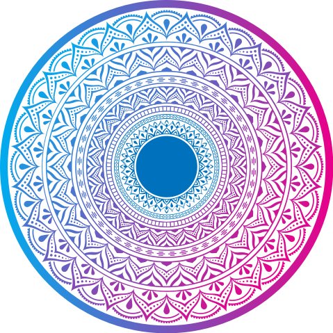 Tapis vinyle mandala motif circulaire - TenStickers