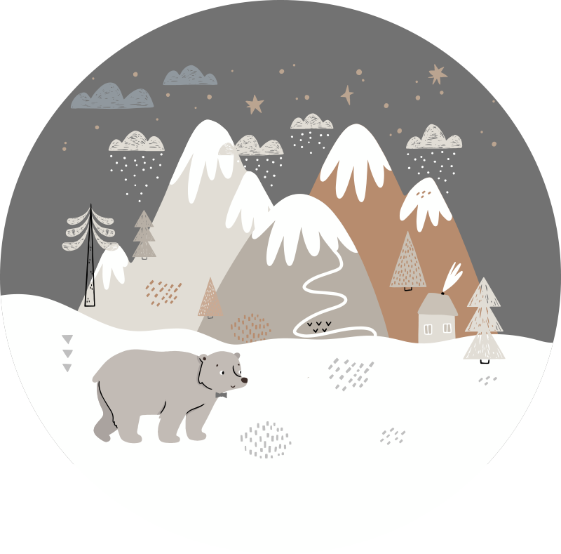 Tapis vinyle pour enfants terrain de jeu ours polaire - TenStickers