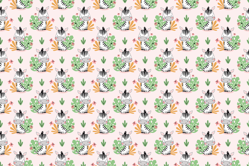 Tapis vinyle autres tapis motif de jungle zébrée - TenStickers