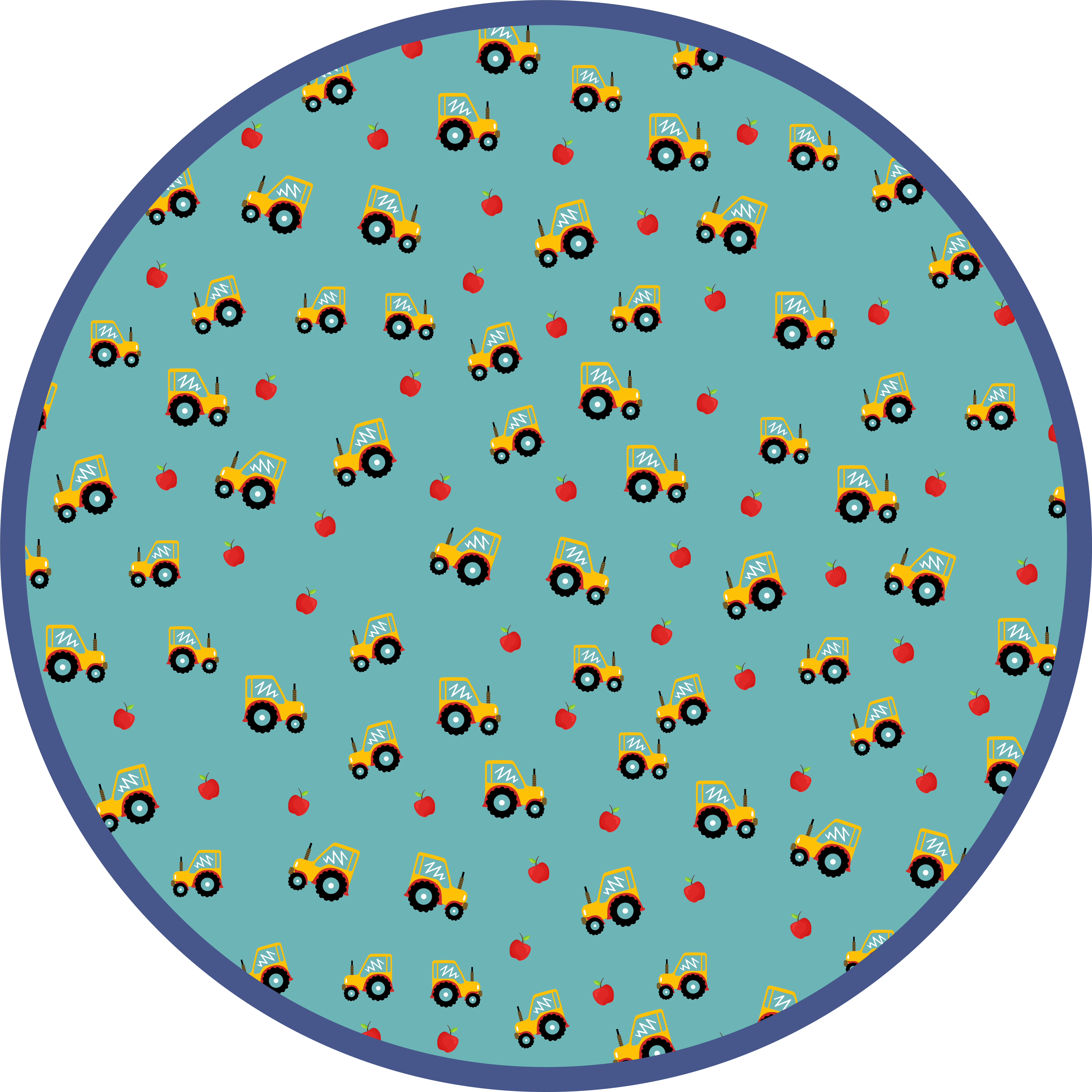 Tapis vinyle pour enfants motif de tracteur ludique - TenStickers