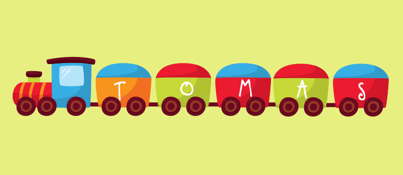 Tapis vinyle personnalisé train sur mesure - TenStickers