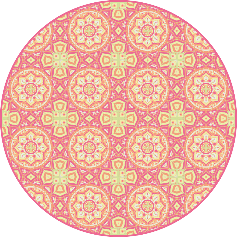 Tapis vinyle mandala motif cercle - TenStickers
