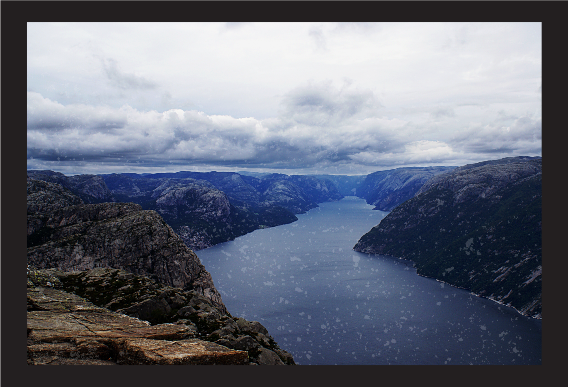 Tapis vinyle nature vue aérienne du fjord - TenStickers
