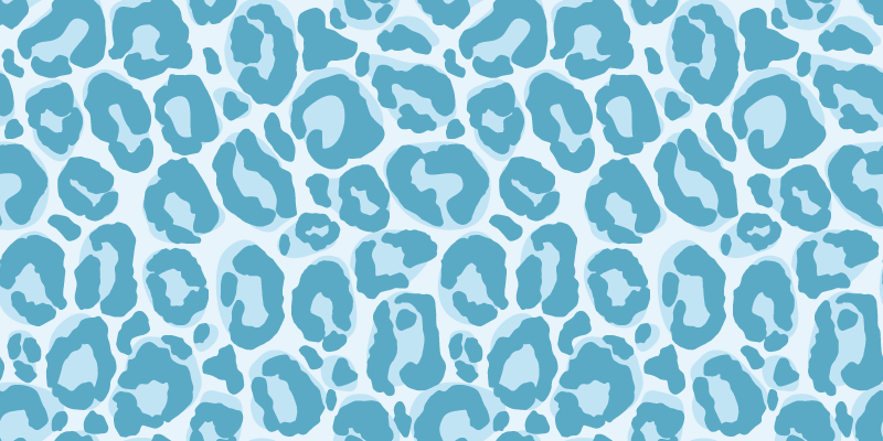Tapis vinyle animal taches de girafe bleues - TenStickers