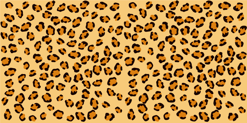 Tapis vinyle animal taches de léopard - TenStickers