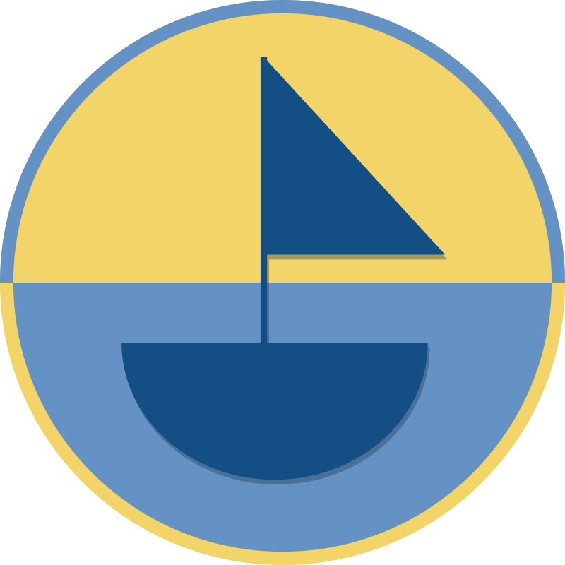 Tapis vinyle géométrique géométrie nautique de voilier - TenStickers