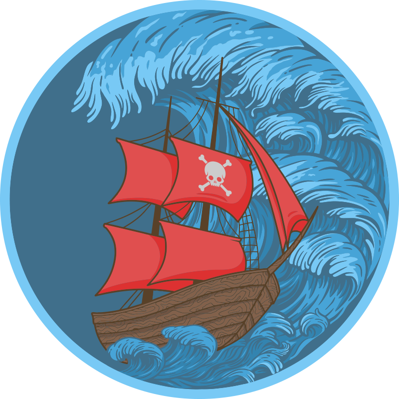 Tapis vinyle jeux heure de jeu des pirates - TenStickers