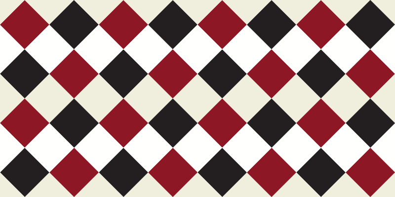 Tapis vinyle cuisine damier traditionnel - TenStickers