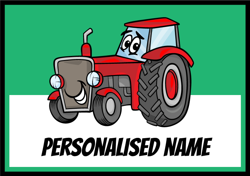 Tapis vinyle personnalisé graphique tracteur - TenStickers