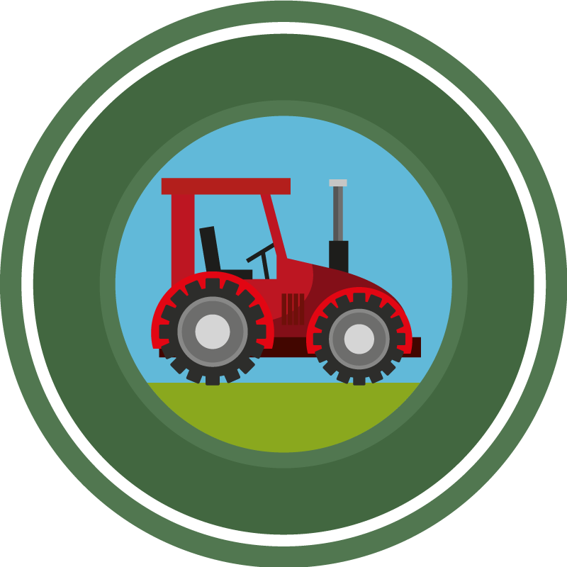 Tapis vinyle pour enfants terrain de jeu tracteur - TenStickers