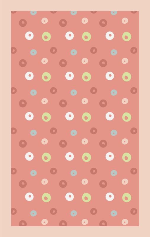 Tapis vinyle salon motif de points abstrait - TenStickers