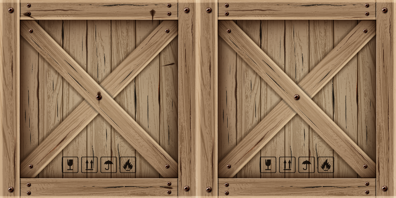 Tapis vinyle imitation parquet illusion de caisse en bois - TenStickers