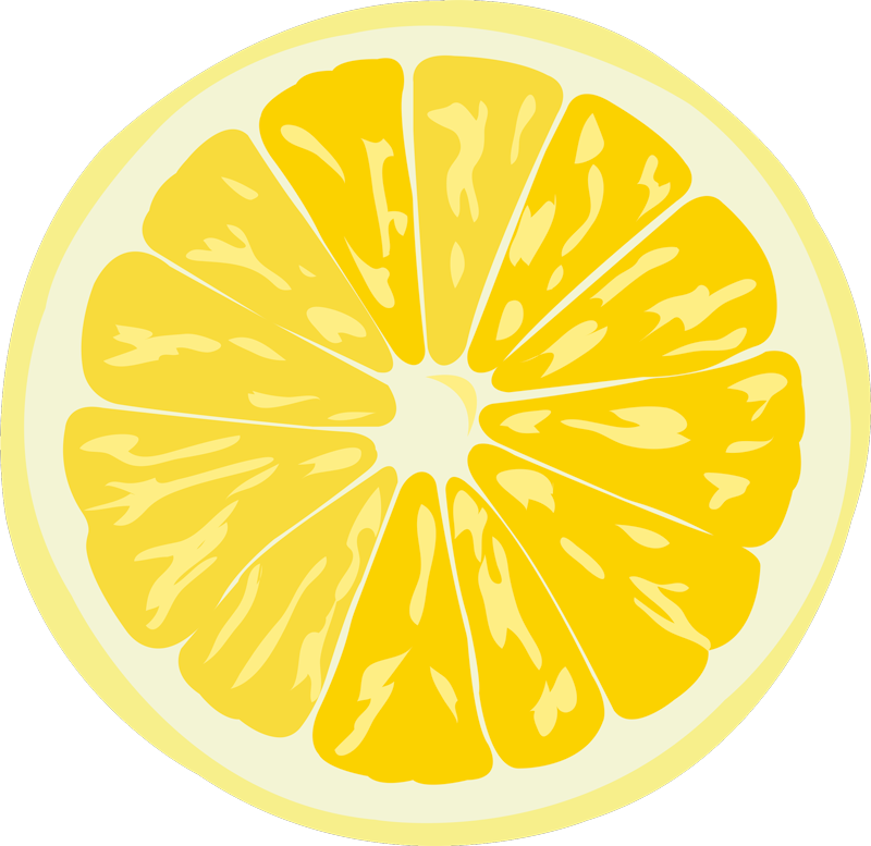 Tapis vinyle cuisine tranche de citron brillant - TenStickers