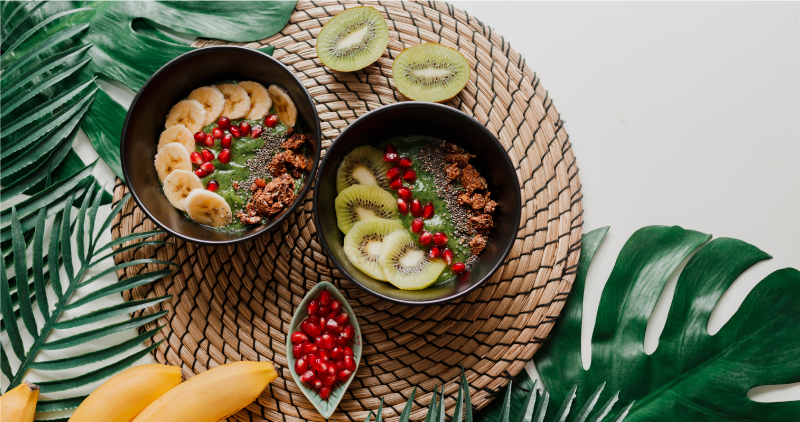 Tapis vinyle cuisine bols de fruits tropicaux - TenStickers