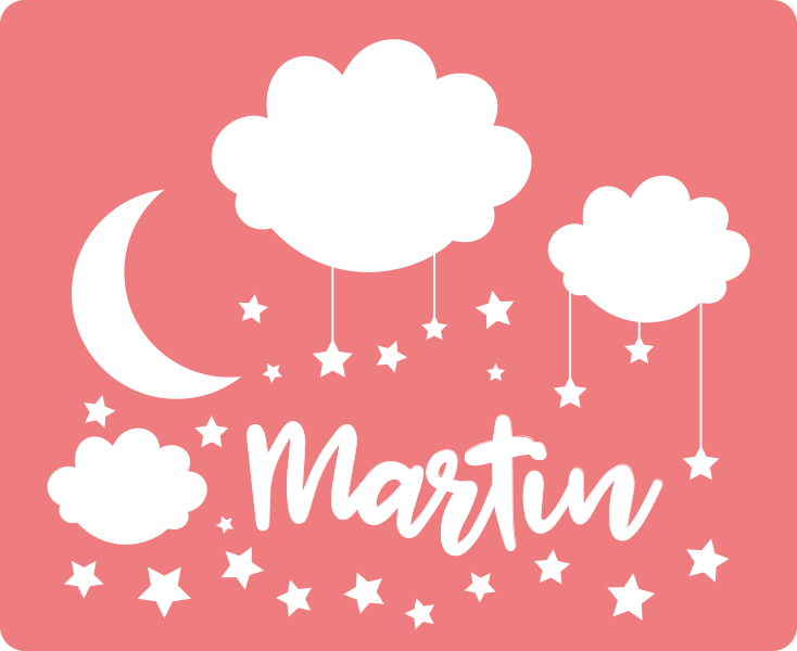 Tapis vinyle autres tapis doux ciel nocturne avec nom - TenStickers
