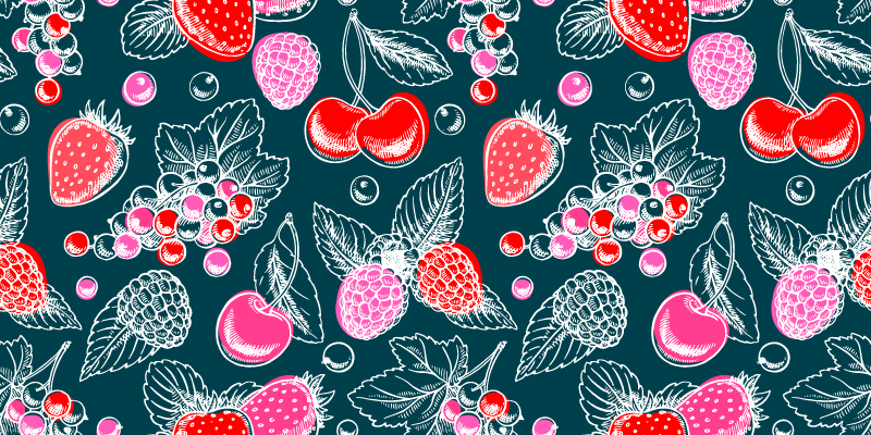 Tapis vinyle cuisine illustration d'un tableau de fruits - TenStickers