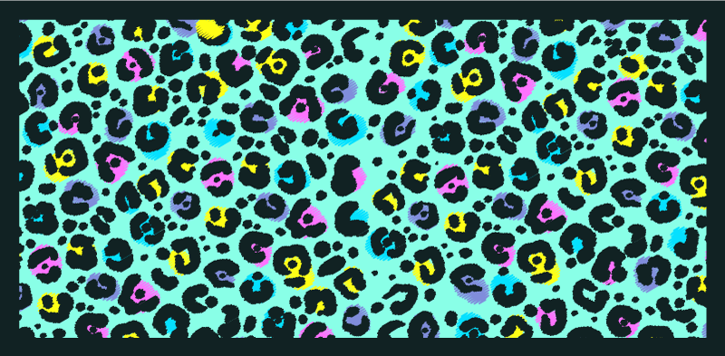 Tapis vinyle animal motif léopard coloré - TenStickers
