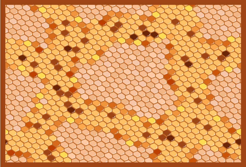 Tapis vinyle cuisine design hexagonal en nid d'abeille - TenStickers