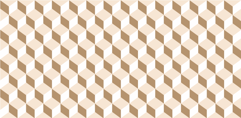 Tapis vinyle cuisine motif en nid d'abeille cubique - TenStickers