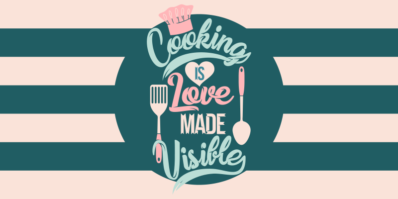 Tapis vinyle cuisine cuisiner c'est l'amour visible - TenStickers