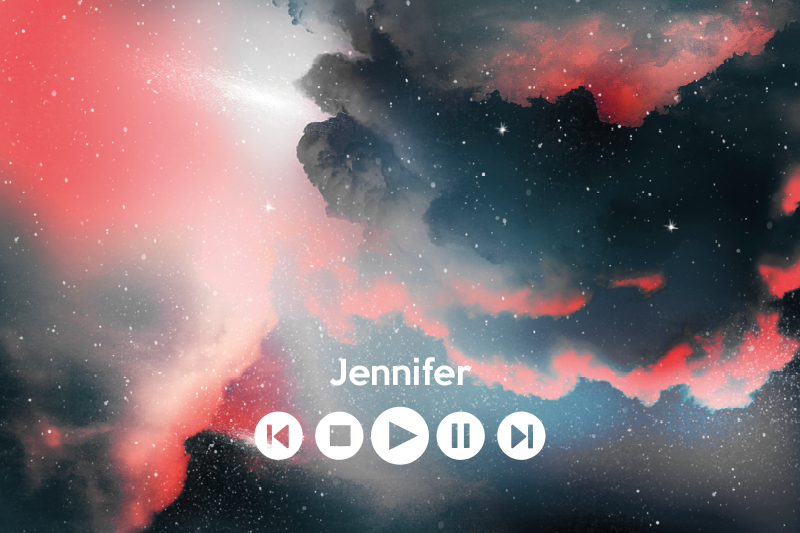 Tapis vinyle ado musique personnalisée de l'espace - TenStickers