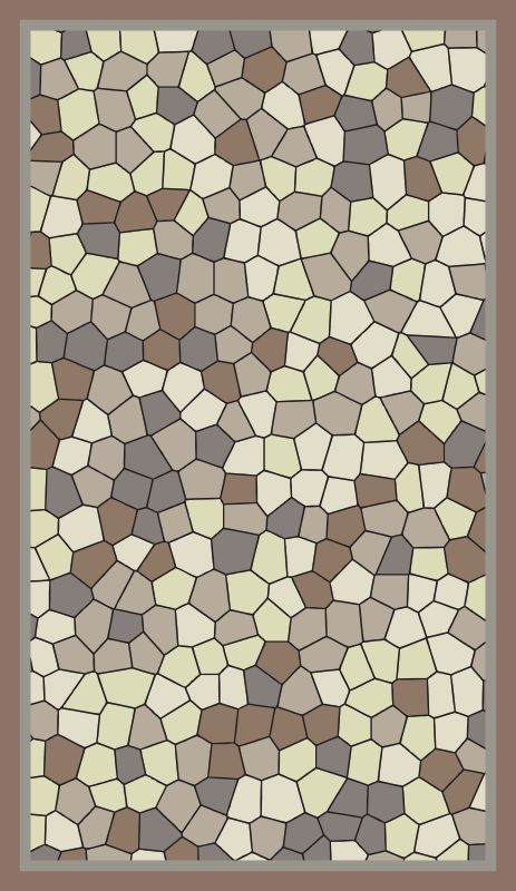 Tapis mosaique vinyle motif de pierre hexagonal - TenStickers