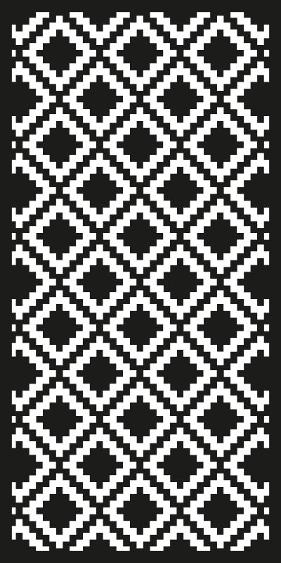 Tapis vinyle salon motif diamant monochrome - TenStickers