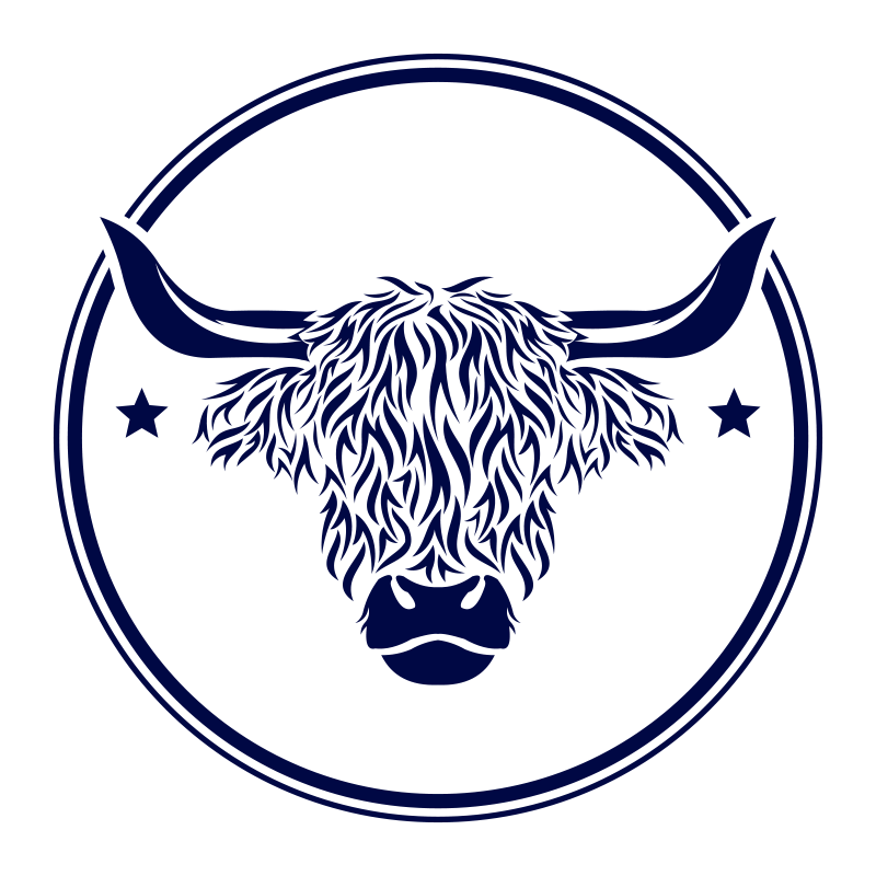 Tapis vinyle animal emblème de la vache des highlands - TenStickers