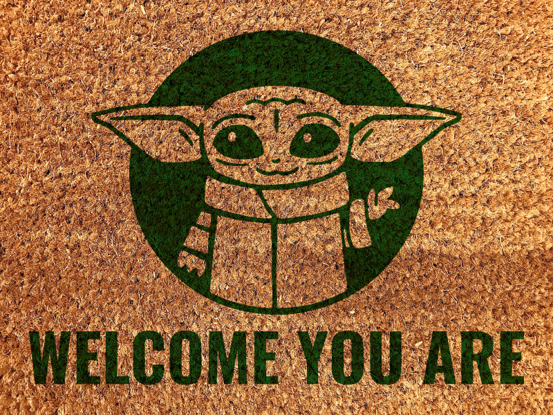 Tapis vinyle entrée bienvenue vous êtes citation - TenStickers