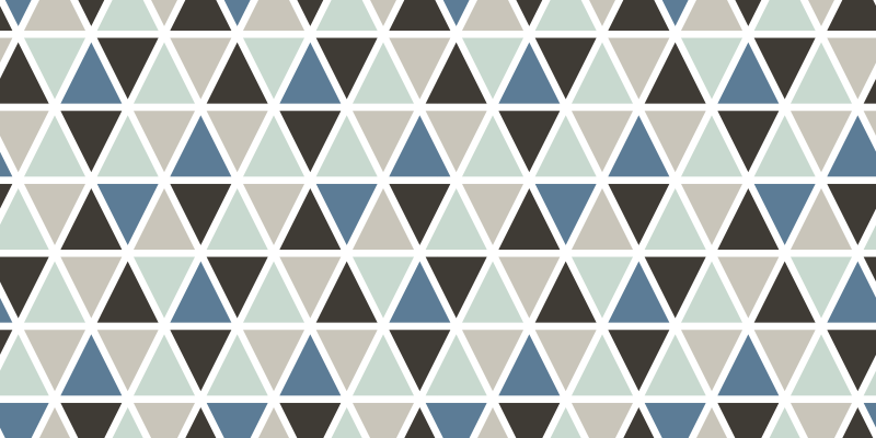 Tapis vinyle géométrique sections de couleur triangulaires - TenStickers