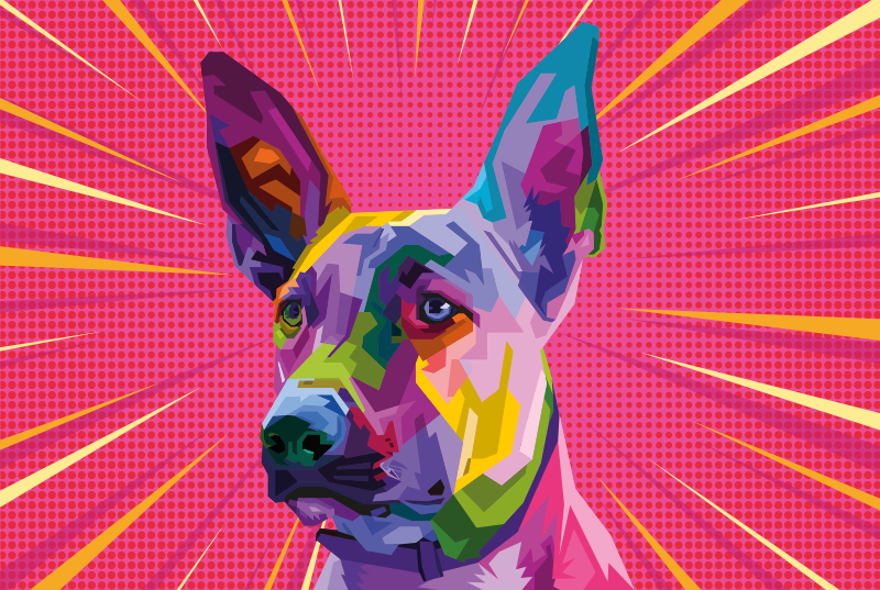 Tapis vinyle animal œuvres d'art canines vibrantes - TenStickers