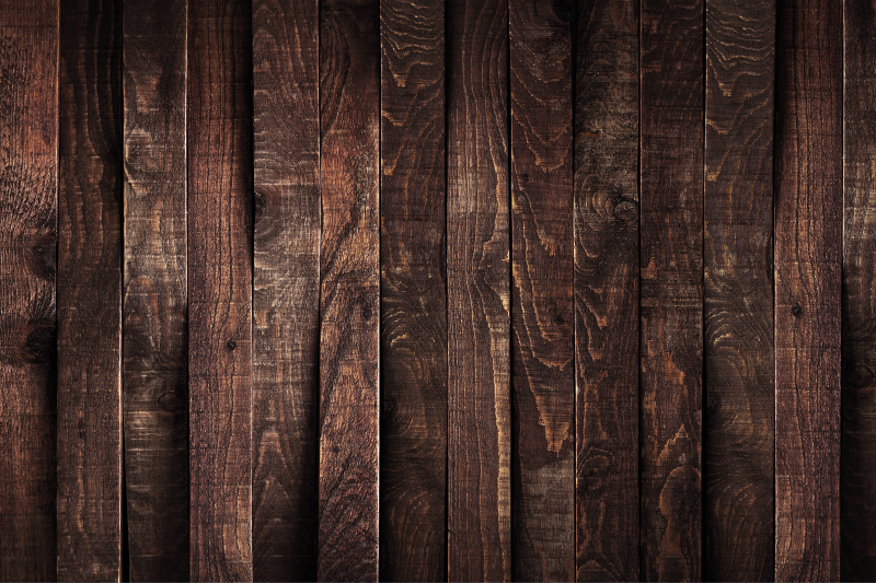 Tapis vinyle salon planches de bois foncé - TenStickers