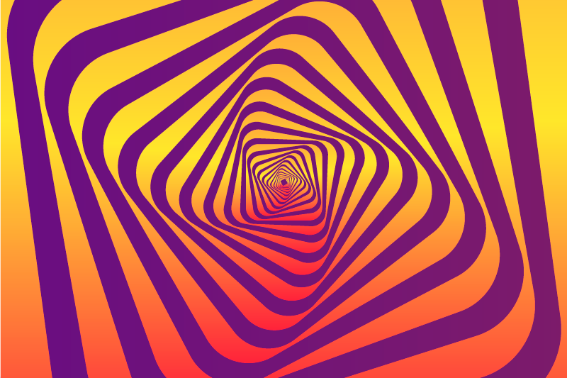 Tapis vinyle géométrique motif de couleur en spirale - TenStickers