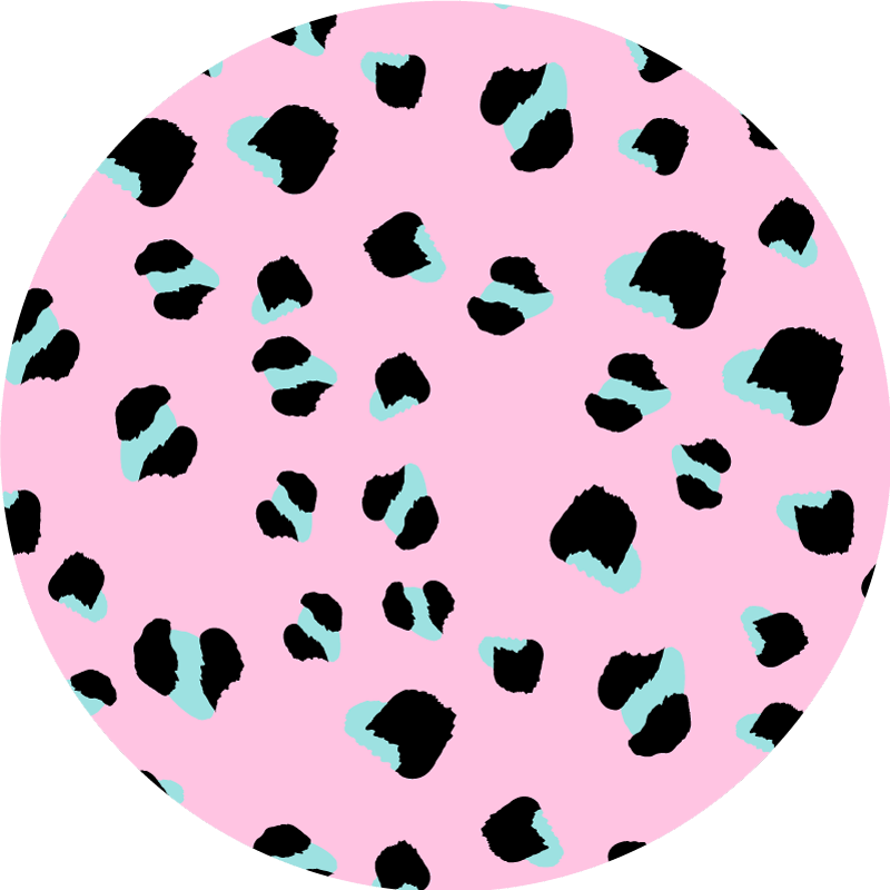 Tapis vinyle animal taches de léopard roses - TenStickers