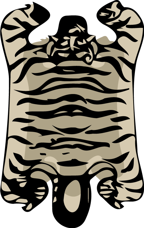 Tapis vinyle animal rayures de tigre élégantes - TenStickers