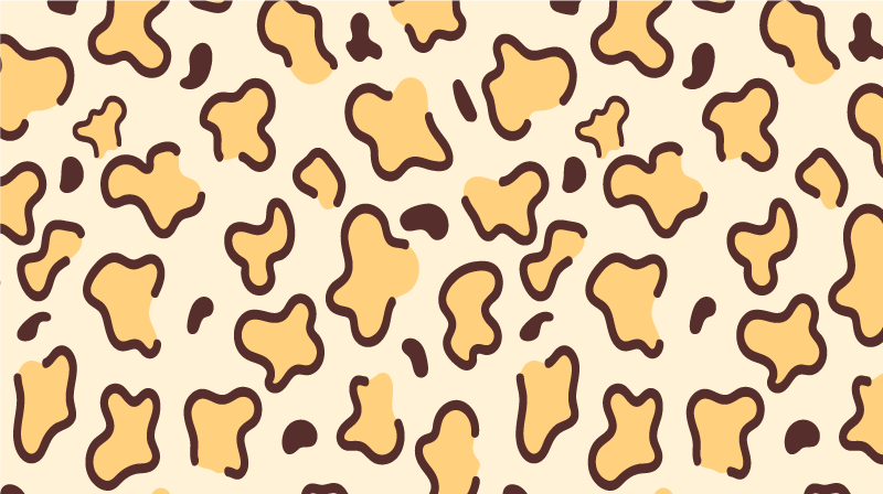Tapis vinyle animal grandes formes de léopard - TenStickers