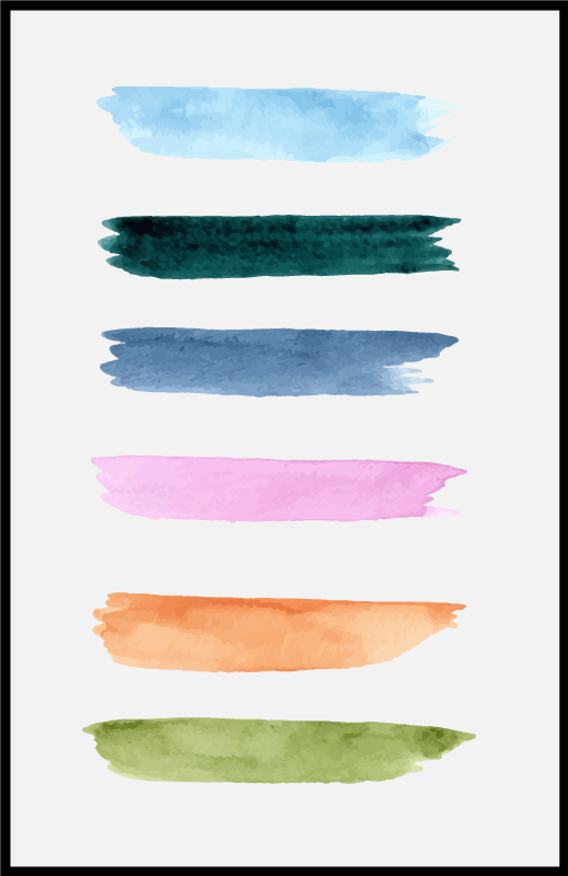 Tapis vinyle minimaliste rayures aquarelles - TenStickers