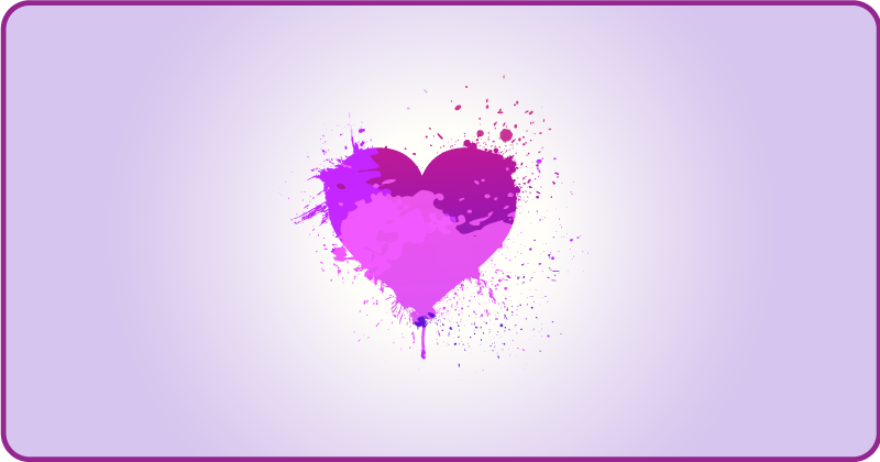 Tapis vinyle ado éclaboussure de cœur violet - TenStickers