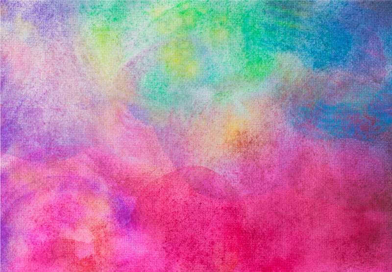 Tapis vinyle chambre effet aquarelle coloré - TenStickers