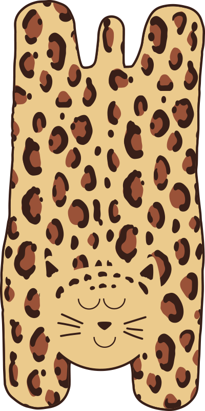 Tapis vinyle animal léopard heureux - TenStickers