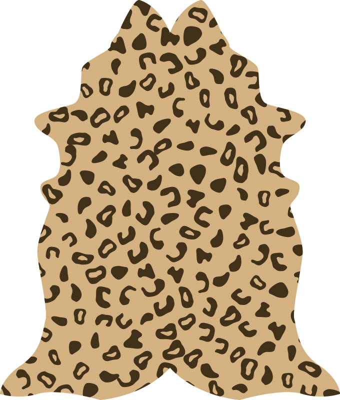 Tapis vinyle animal motif en forme de léopard - TenStickers