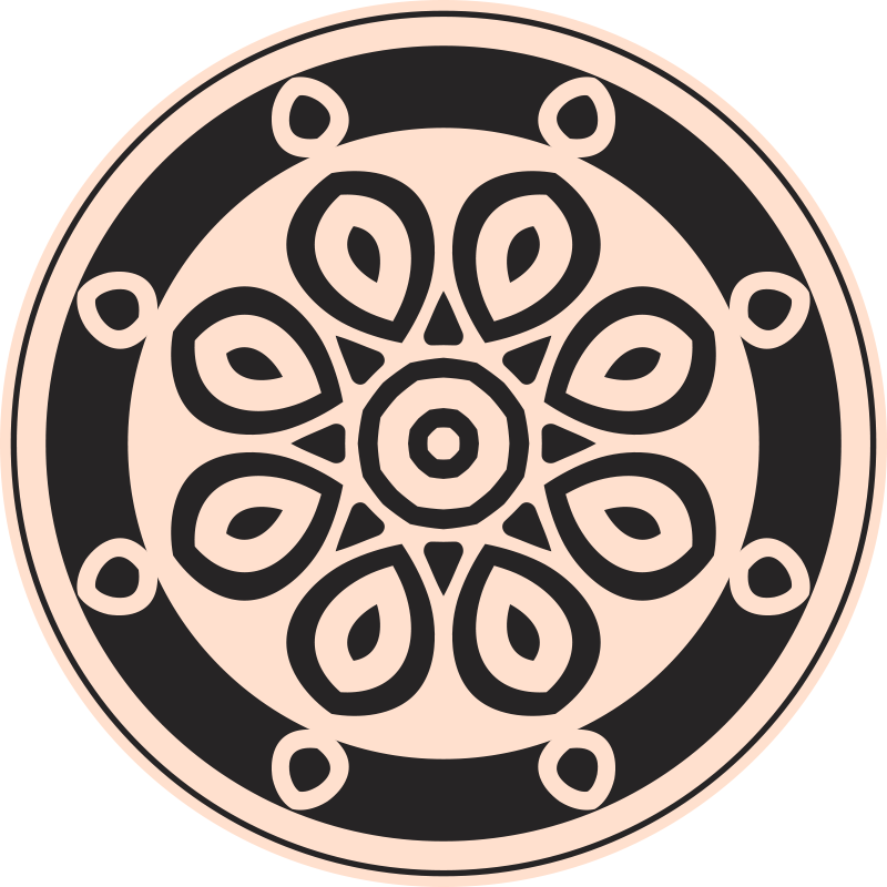Tapis vinyle mandala motif circulaire élégant - TenStickers