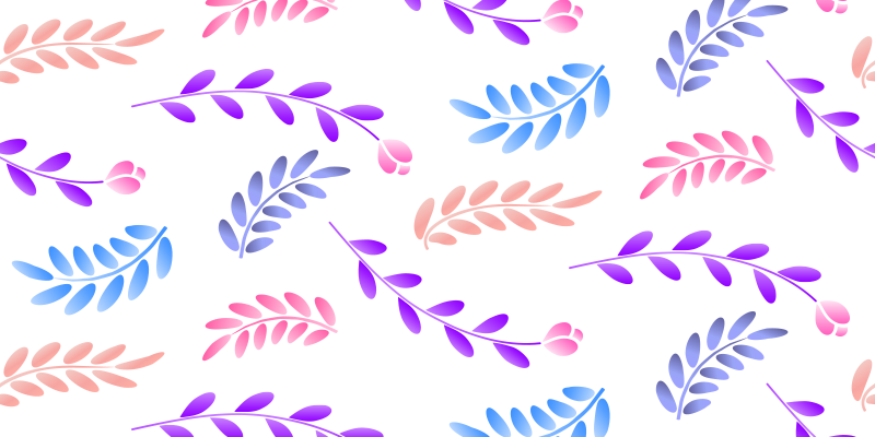 Tapis vinyle fleurs et plantes élément de feuille botanique - TenStickers