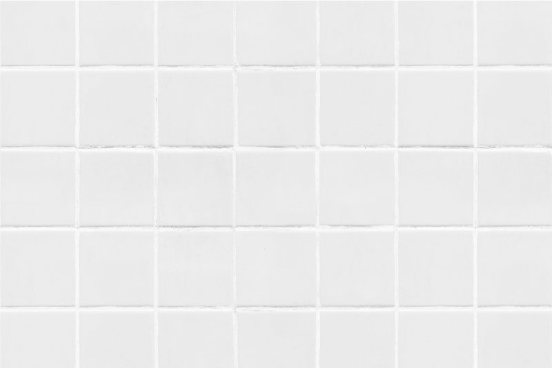 Tapis vinyle salle de bain grille blanche - TenStickers