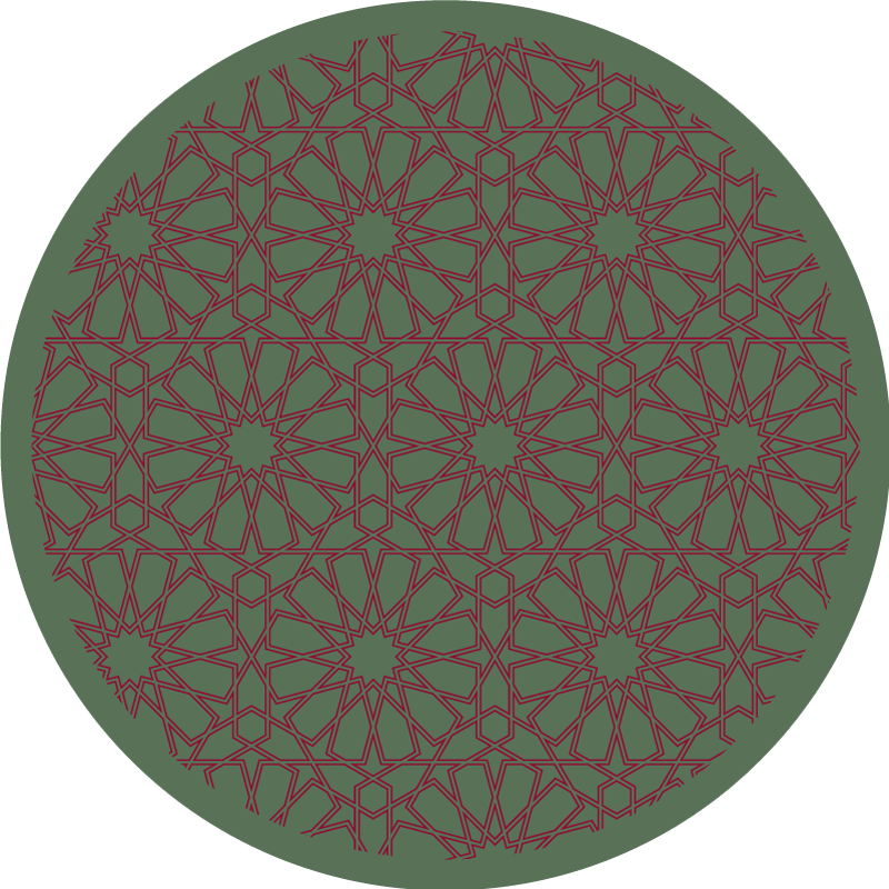 Tapis mosaïque vinyle configuration géométrique complexe - TenStickers