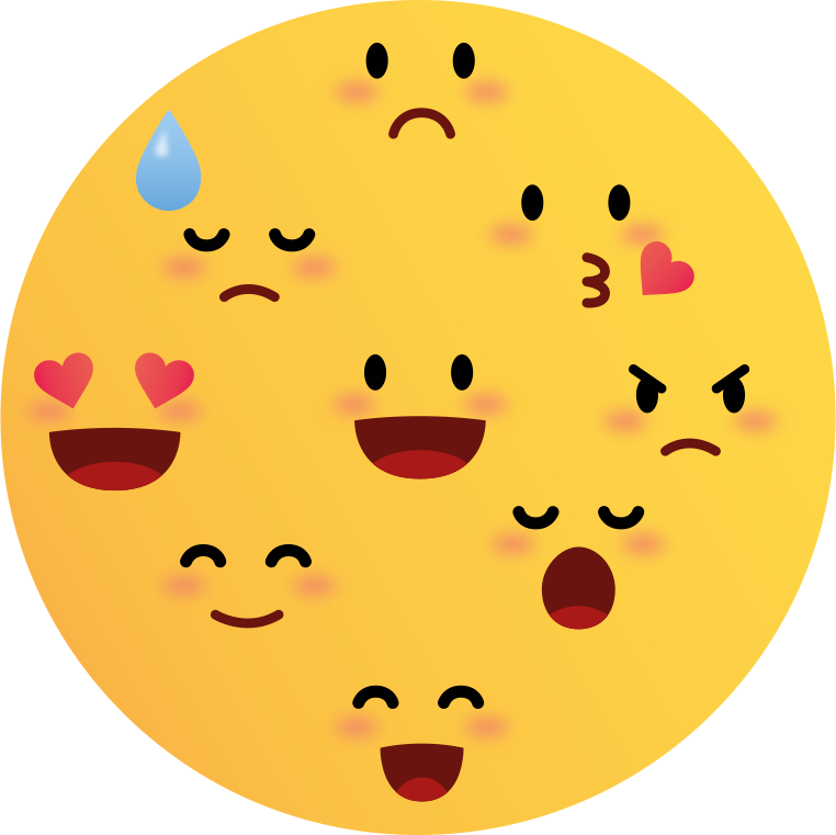 Tapis vinyle ado collage d'émojis - TenStickers